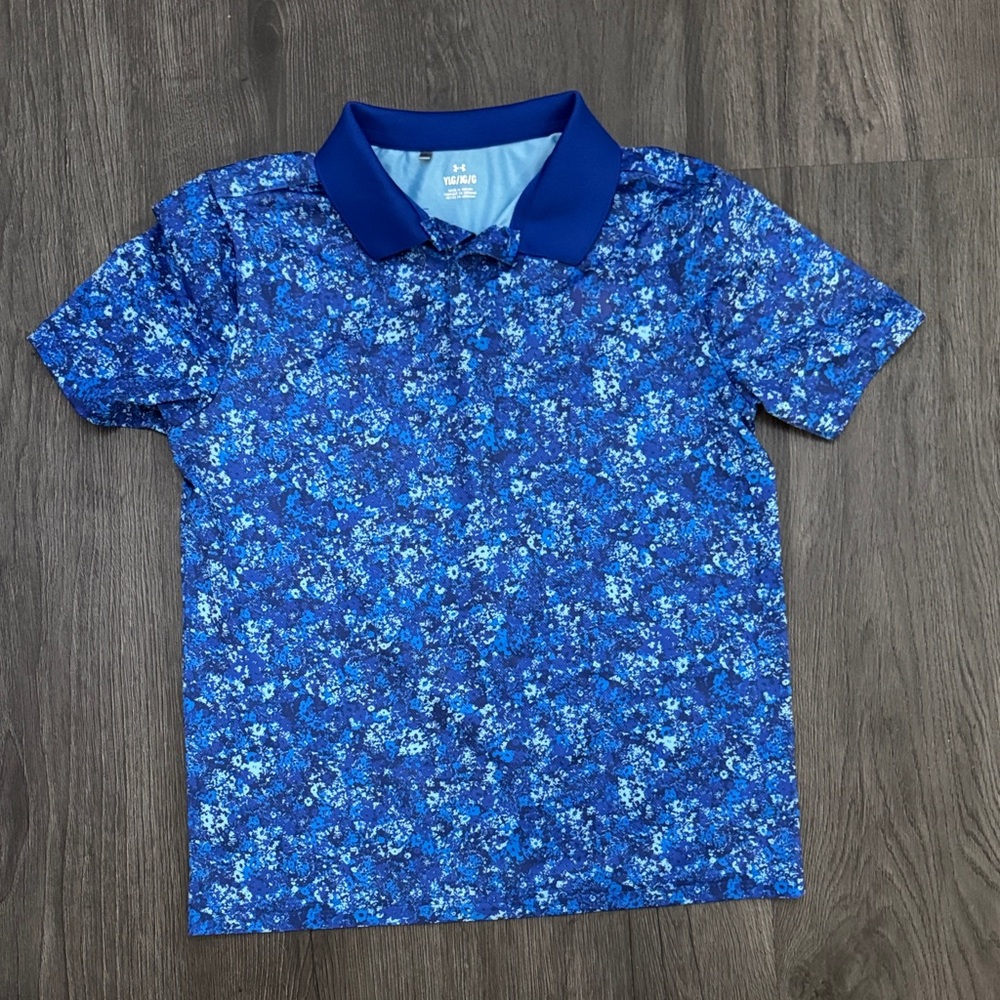 Under Armour Kids Polo Shirt in Blue Floral